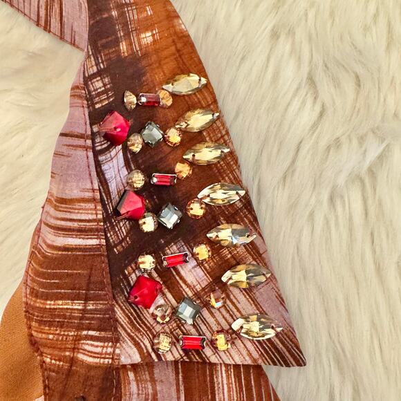 Elizabeth and James Molly Printed Open Back Sleeveless Halter Dress 8 NWOT - Picture 7 of 15